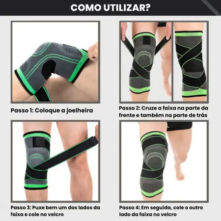 2PCS Joelheira Ortopédica FlexSupport: Alívio Instantâneo e Melhora da Circulação - Ideal para Esportes e Recuperação