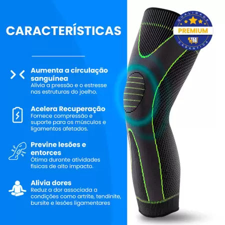 2PCS Joelheira Ortopédica FlexSupport: Alívio Instantâneo e Melhora da Circulação - Ideal para Esportes e Recuperação